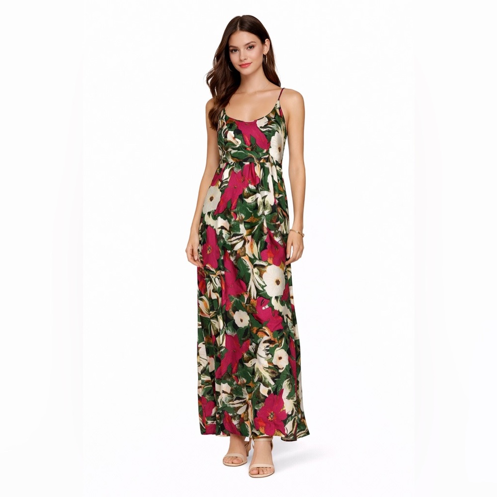 Aritzia Wilfred Silk Floral Maxi Dress XXS | Romantic Slip Maxi